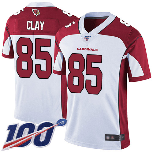 Arizona Cardinals Limited White Men Charles Clay Road Jersey NFL Football #85 100th Season Vapor Untouchable->youth nfl jersey->Youth Jersey